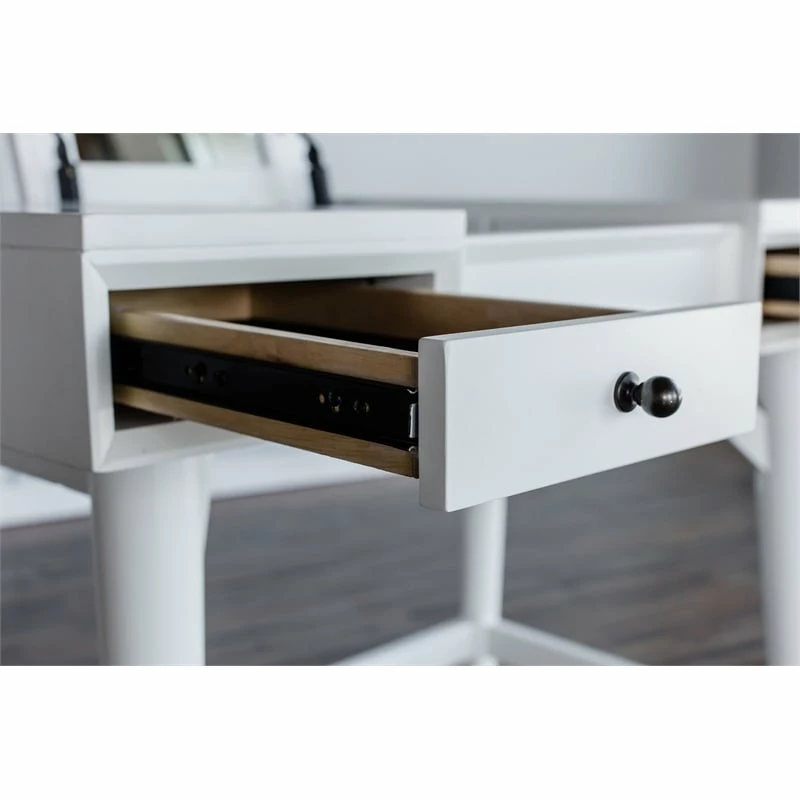 Wholesale 💯 Alpine Furniture Flynn Wood Bedroom Vanity In White ❤️ 6 Wholesale 💯 Alpine Furniture Flynn Wood Bedroom Vanity In White ❤️ - Image 4