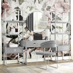 Best Sale ๐ Posh Living Mano 2-Drawers Stainless Steel Base Bedroom Vanity Light Gray/Chrome ๐ 14 Best Sale ๐ Posh Living Mano 2-Drawers Stainless Steel Base Bedroom Vanity Light Gray/Chrome ๐ -Living Room Sales Shop 2003445 1 L