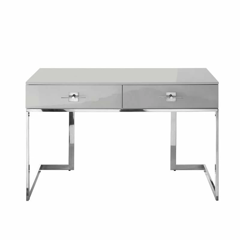 Best Sale ๐ Posh Living Mano 2-Drawers Stainless Steel Base Bedroom Vanity Light Gray/Chrome ๐ 3 Best Sale ๐ Posh Living Mano 2-Drawers Stainless Steel Base Bedroom Vanity Light Gray/Chrome ๐