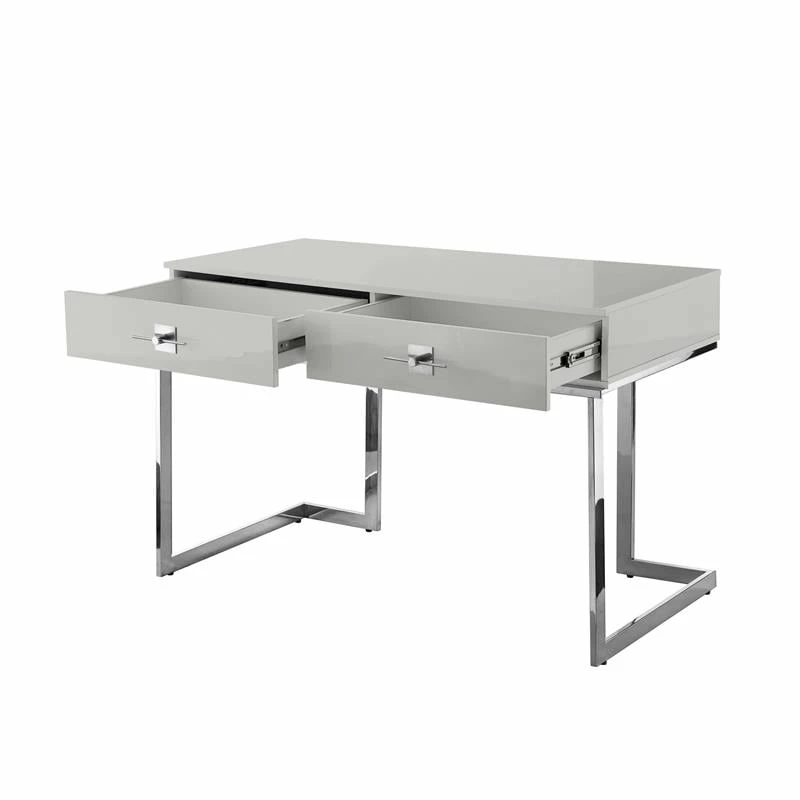 Best Sale ๐ Posh Living Mano 2-Drawers Stainless Steel Base Bedroom Vanity Light Gray/Chrome ๐ 8 Best Sale ๐ Posh Living Mano 2-Drawers Stainless Steel Base Bedroom Vanity Light Gray/Chrome ๐ - Image 6