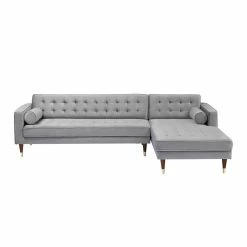 Brand new π Allora Velvet Mid Century Modern Right Sectional Sofa In Gray π 8 Brand new π Allora Velvet Mid Century Modern Right Sectional Sofa In Gray π -Living Room Sales Shop 2110603 1 L