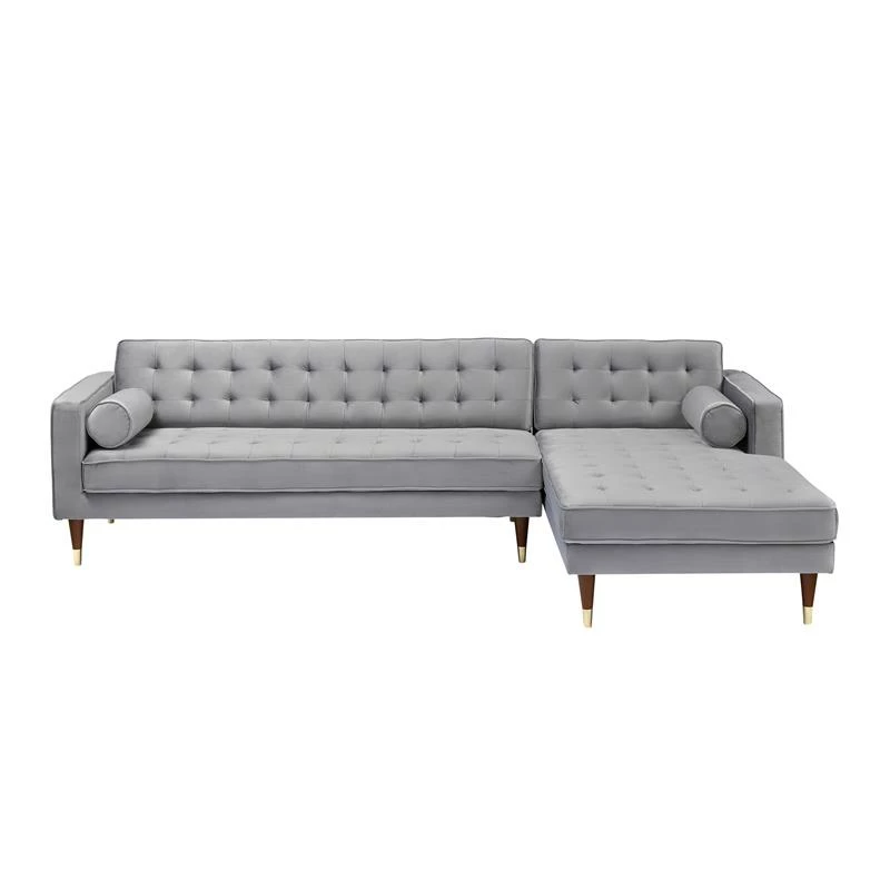 Brand new π Allora Velvet Mid Century Modern Right Sectional Sofa In Gray π 5 Brand new π Allora Velvet Mid Century Modern Right Sectional Sofa In Gray π - Image 3