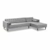 Brand new 🎉 Allora Velvet Mid Century Modern Right Sectional Sofa In Gray 🌟 1 Brand new 🎉 Allora Velvet Mid Century Modern Right Sectional Sofa In Gray 🌟 -Living Room Sales Shop 2110603 2 L