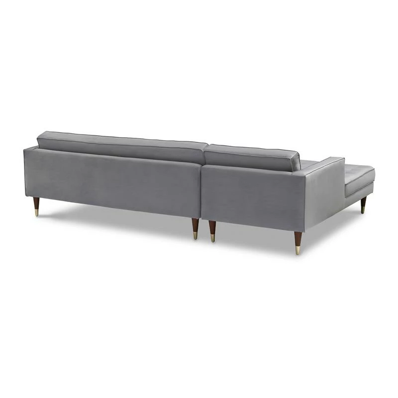 Brand new π Allora Velvet Mid Century Modern Right Sectional Sofa In Gray π 6 Brand new π Allora Velvet Mid Century Modern Right Sectional Sofa In Gray π - Image 4