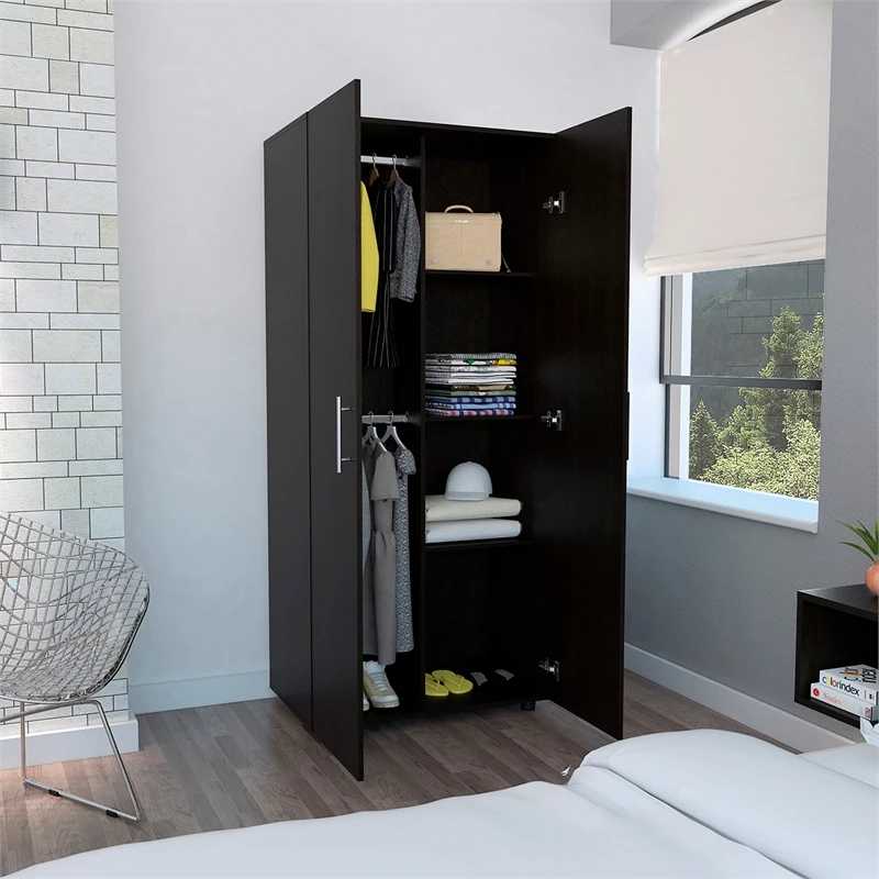 Budget ๐ Bowery Hill 70" 2 Door Armoire In Espresso โจ 7 Budget ๐ Bowery Hill 70" 2 Door Armoire In Espresso โจ - Image 5