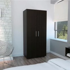 Budget ๐ Bowery Hill 70" 2 Door Armoire In Espresso โจ 19 Budget ๐ Bowery Hill 70" 2 Door Armoire In Espresso โจ -Living Room Sales Shop 2128798 3 L