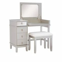 Discount ๐ Linon Eva Wood And Mirrored Vanity Set In Silver ๐ 34 Discount ๐ Linon Eva Wood And Mirrored Vanity Set In Silver ๐ -Living Room Sales Shop 2141830 23 L