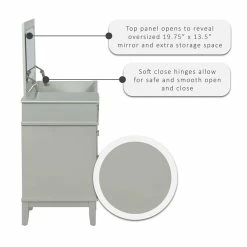 Discount ๐ Linon Eva Wood And Mirrored Vanity Set In Silver ๐ 50 Discount ๐ Linon Eva Wood And Mirrored Vanity Set In Silver ๐ -Living Room Sales Shop 2141830 39 L