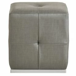 Wholesale 😍 Global Furniture USA Tufted Polyester Grey Aspen Vanity Stool ❤️ -Living Room Sales Shop 2148528 10 L