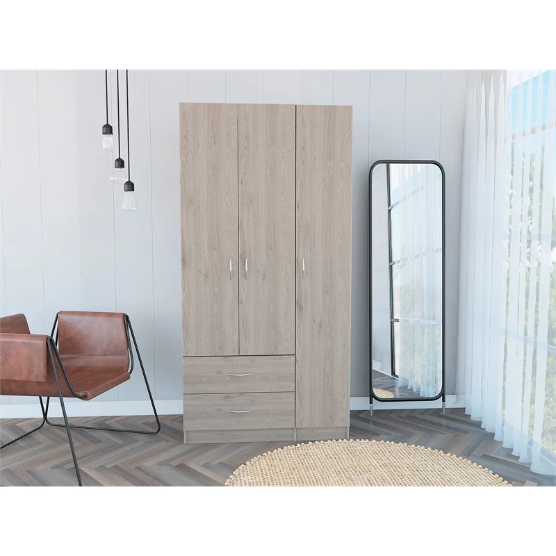 Best Pirce π Tuhome Furniture Tuhome Modern Engineered Wood Walnut Austral Three Door Armoire Light Gray β€οΈ 8 Best Pirce π Tuhome Furniture Tuhome Modern Engineered Wood Walnut Austral Three Door Armoire Light Gray β€οΈ - Image 6