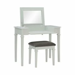 Living Room Sales Shop 12 Cheap ๐ Linon Avoly Wood Bedroom Vanity And Stool Set In Gray โญ