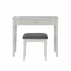 Cheap ๐ Linon Avoly Wood Bedroom Vanity And Stool Set In Gray โญ 31 Cheap ๐ Linon Avoly Wood Bedroom Vanity And Stool Set In Gray โญ -Living Room Sales Shop 2201277 14 L