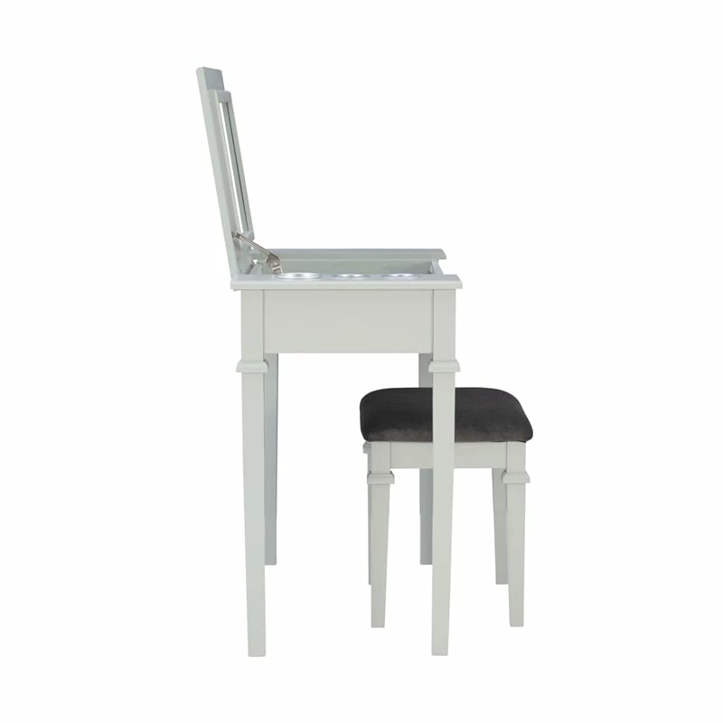 Cheap ๐ Linon Avoly Wood Bedroom Vanity And Stool Set In Gray โญ 10 Cheap ๐ Linon Avoly Wood Bedroom Vanity And Stool Set In Gray โญ - Image 8