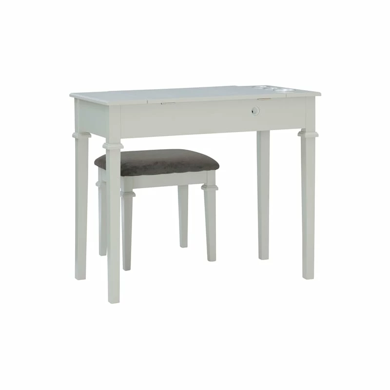 Cheap ๐ Linon Avoly Wood Bedroom Vanity And Stool Set In Gray โญ 13 Cheap ๐ Linon Avoly Wood Bedroom Vanity And Stool Set In Gray โญ - Image 11
