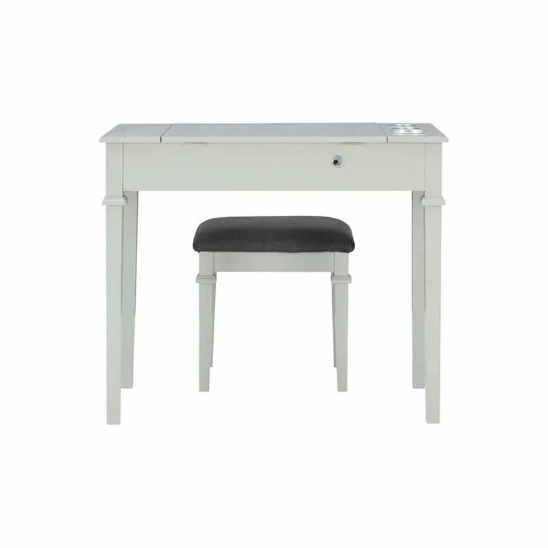 Cheap ๐ Linon Avoly Wood Bedroom Vanity And Stool Set In Gray โญ 14 Cheap ๐ Linon Avoly Wood Bedroom Vanity And Stool Set In Gray โญ - Image 12