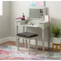 Cheap ๐ Linon Avoly Wood Bedroom Vanity And Stool Set In Gray โญ 45 Cheap ๐ Linon Avoly Wood Bedroom Vanity And Stool Set In Gray โญ -Living Room Sales Shop 2201277 28 L