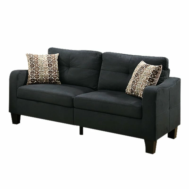 Promo ⭐ Benjara 2-piece Modern Style Polyfiber Sofa Set With Accent Pillows In Gray ✔️ 5 Promo ⭐ Benjara 2-piece Modern Style Polyfiber Sofa Set With Accent Pillows In Gray ✔️ - Image 3