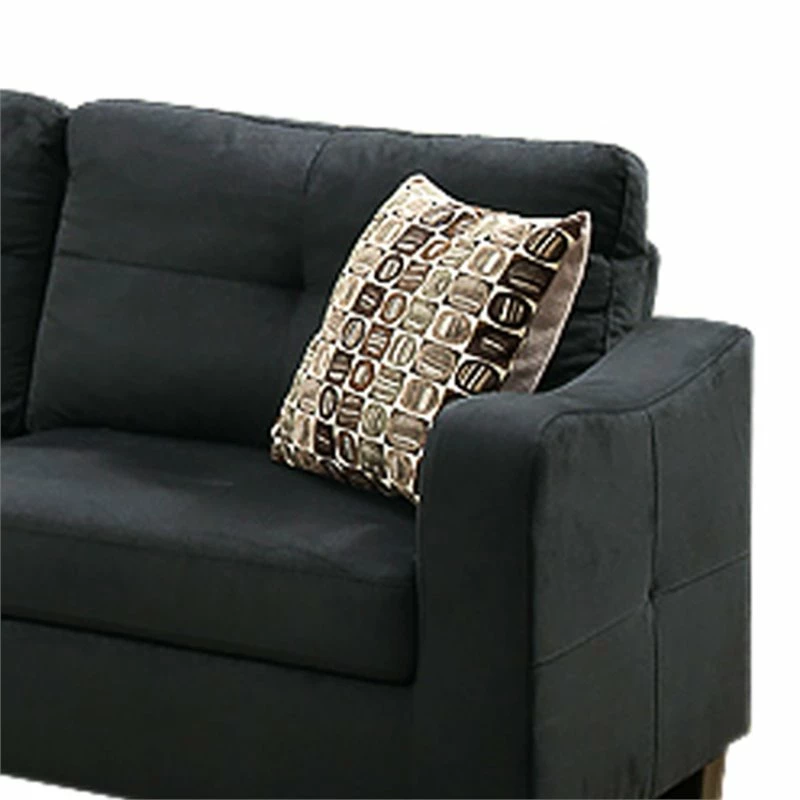 Promo ⭐ Benjara 2-piece Modern Style Polyfiber Sofa Set With Accent Pillows In Gray ✔️ 6 Promo ⭐ Benjara 2-piece Modern Style Polyfiber Sofa Set With Accent Pillows In Gray ✔️ - Image 4