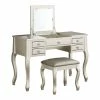 Cheapest ✨ Benjara Cherub 43" Modern Wood Vanity Set Featuring Stool And Mirror In Silver 😍 2 Cheapest ✨ Benjara Cherub 43" Modern Wood Vanity Set Featuring Stool And Mirror In Silver 😍 -Living Room Sales Shop 2203948 L