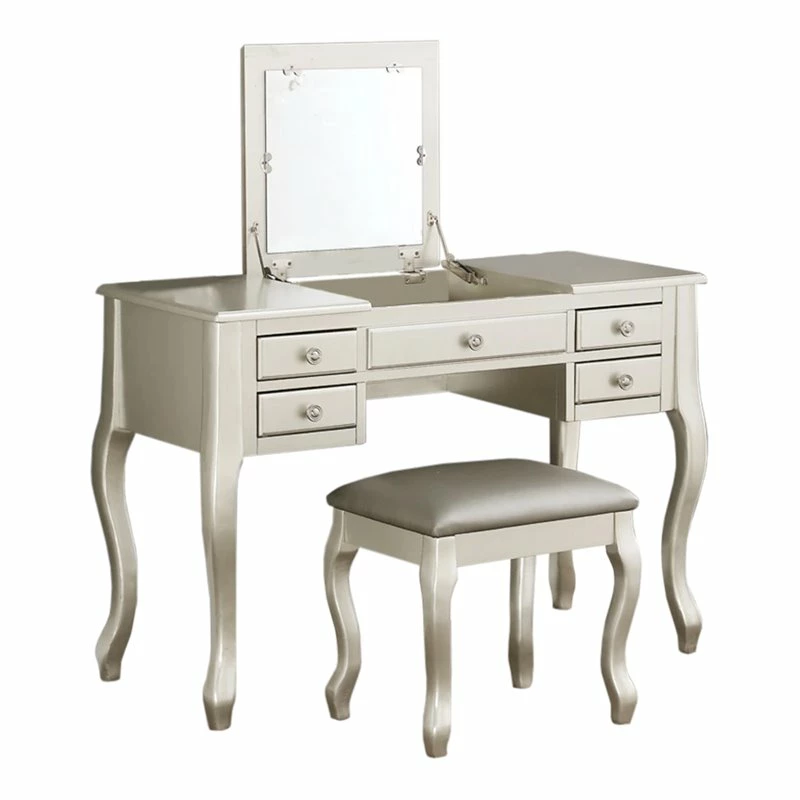 Cheapest โจ Benjara Cherub 43" Modern Wood Vanity Set Featuring Stool And Mirror In Silver ๐ 3 Cheapest โจ Benjara Cherub 43" Modern Wood Vanity Set Featuring Stool And Mirror In Silver ๐