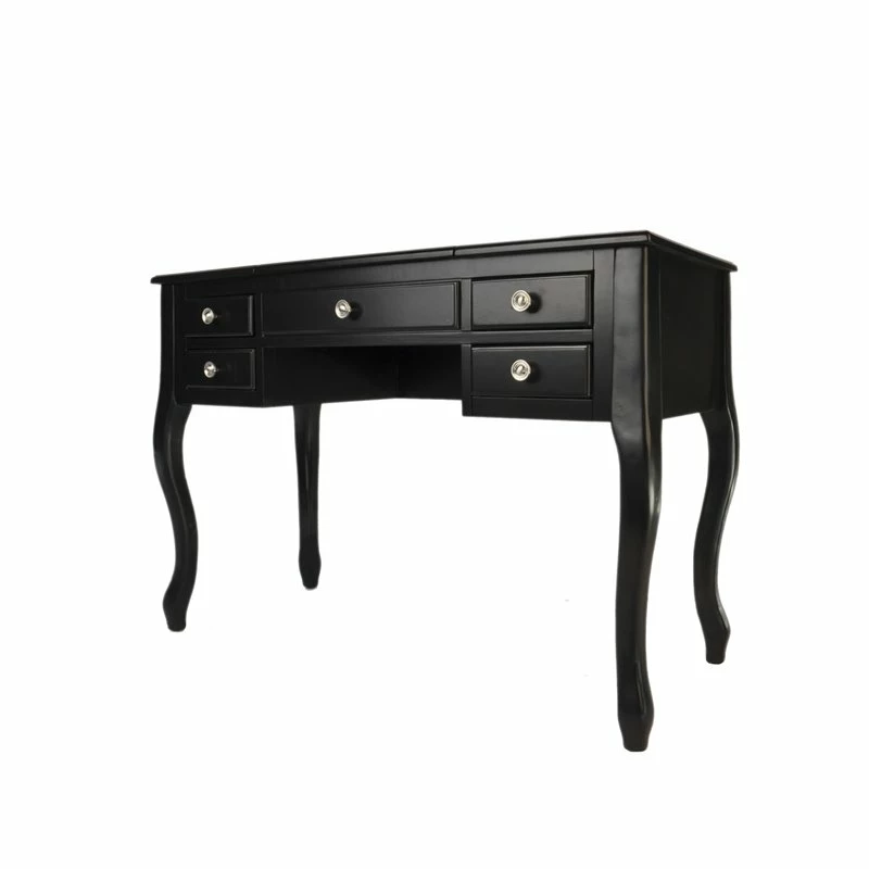 Flash Sale โค๏ธ Benjara Cherub 43" Modern Wood Vanity Set Featuring Stool And Mirror In Black ๐ 5 Flash Sale โค๏ธ Benjara Cherub 43" Modern Wood Vanity Set Featuring Stool And Mirror In Black ๐ - Image 3