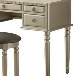 Hot Sale β Benjara 43" Modern Wood Vanity Set Featuring Stool And Mirror In Silver π 11 Hot Sale β Benjara 43" Modern Wood Vanity Set Featuring Stool And Mirror In Silver π -Living Room Sales Shop 2204005 4 L
