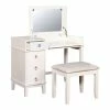 Discount โ Benjara 38" Solid Wood Vanity Set With Flip Top Mirror And Stool In White ๐งจ 1 Discount โ Benjara 38" Solid Wood Vanity Set With Flip Top Mirror And Stool In White ๐งจ -Living Room Sales Shop 2206612 L