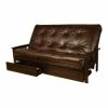 Best Sale 🛒 Kodiak Furniture Queen-size Faux Leather Futon Mattress In Java Brown ⌛
