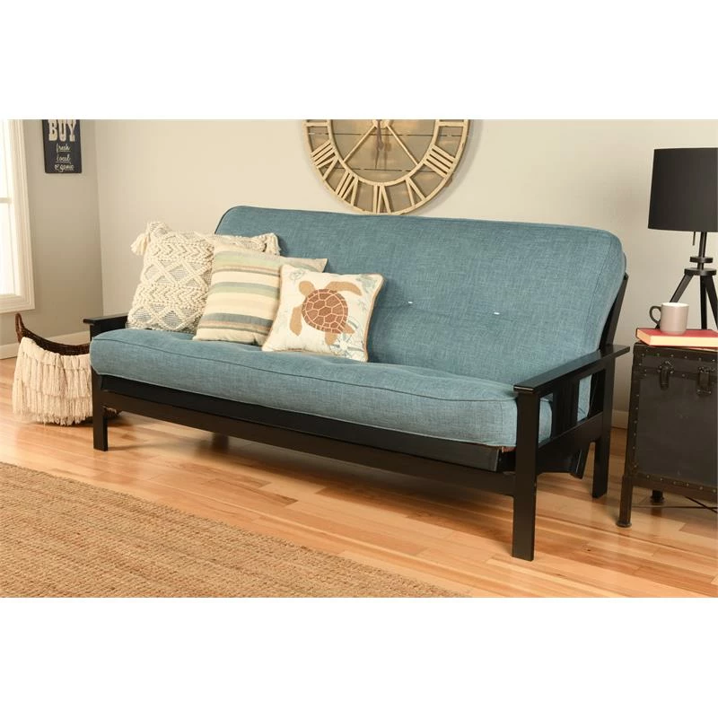 Deals ✨ Kodiak Furniture Full-size Linen Fabric Futon Mattress In Aqua Blue ✔️ 4 Deals ✨ Kodiak Furniture Full-size Linen Fabric Futon Mattress In Aqua Blue ✔️ - Image 2