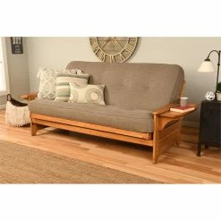 Cheapest ⭐ Kodiak Furniture Full-size Traditional Linen Fabric Futon Mattress In Stone Gray ⌛ -Living Room Sales Shop 2224546 4 L