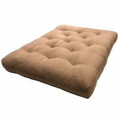 Flash Sale ✔️ Bowery Hill 8" Full Double Poly Single Foam Futon In Khaki Brown ✨