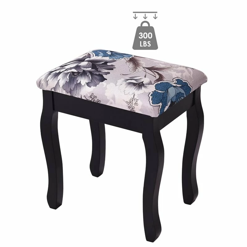 Best Sale ๐ Costway MDF And Sponge Vanity Table Set With ๐ Dressing Table And Stool In Black ๐ 5 Best Sale ๐ Costway MDF And Sponge Vanity Table Set With ๐ Dressing Table And Stool In Black ๐ - Image 3