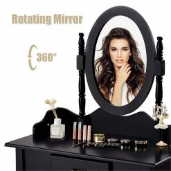 Best Sale ๐ Costway MDF And Sponge Vanity Table Set With ๐ Dressing Table And Stool In Black ๐ 20 Best Sale ๐ Costway MDF And Sponge Vanity Table Set With ๐ Dressing Table And Stool In Black ๐ -Living Room Sales Shop 2301330 4 L