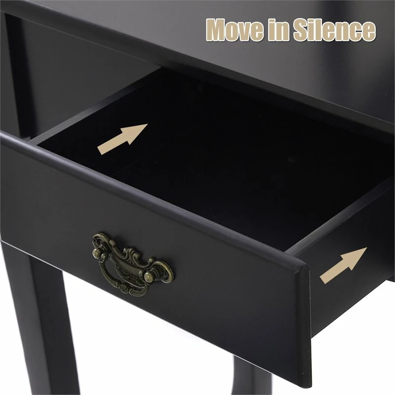Best Sale ๐ Costway MDF And Sponge Vanity Table Set With ๐ Dressing Table And Stool In Black ๐ 12 Best Sale ๐ Costway MDF And Sponge Vanity Table Set With ๐ Dressing Table And Stool In Black ๐ - Image 10