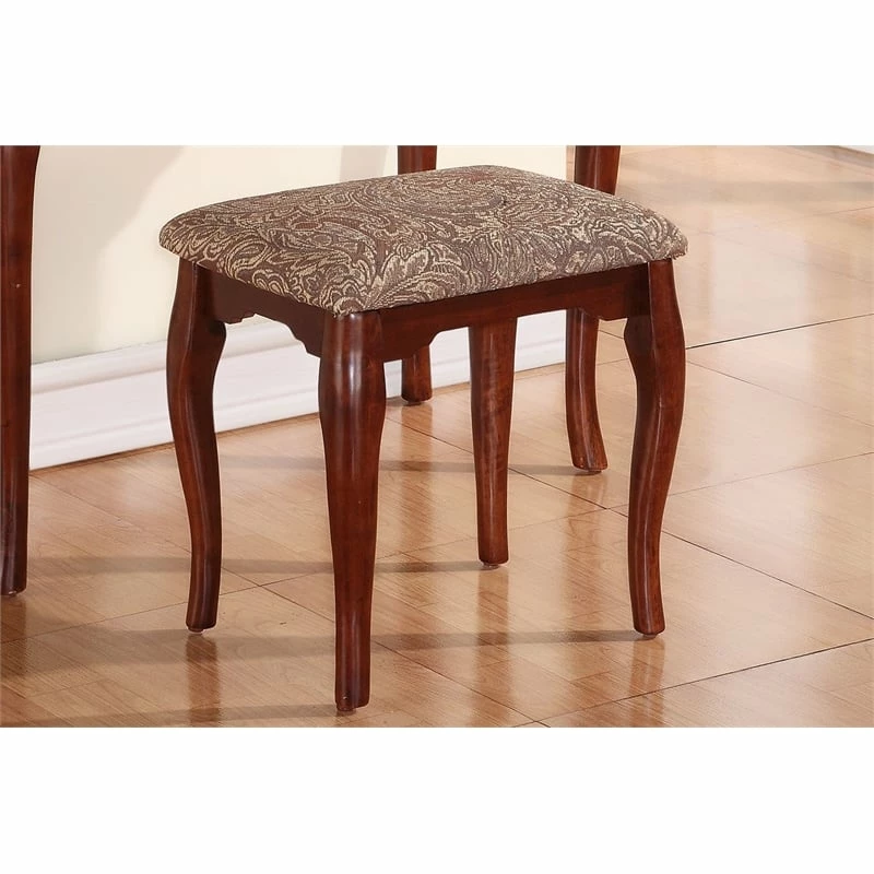 Best deal 👍 Poundex Furniture Wood Vanity Set With Mirror In Cherry Color 😀 6 Best deal 👍 Poundex Furniture Wood Vanity Set With Mirror In Cherry Color 😀 - Image 4