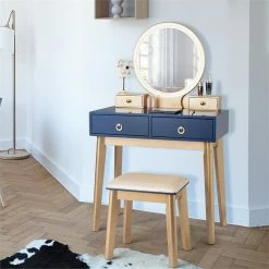 Top 10 π Costway MDF Vanity Makeup π Dressing Set With Round LED Mirror In Navy Blue π 17 Top 10 π Costway MDF Vanity Makeup π Dressing Set With Round LED Mirror In Navy Blue π -Living Room Sales Shop 2314125 3 L