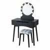 Budget ๐ Costway MDF Vanity Makeup ๐ Dressing Set With 8 Dimmable Bulbs Mirror In Black โ๏ธ 2 Budget ๐ Costway MDF Vanity Makeup ๐ Dressing Set With 8 Dimmable Bulbs Mirror In Black โ๏ธ -Living Room Sales Shop 2314280 L