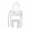 Promo π Costway Contemporary P2 MDF Vanity π Dressing Table Set With 4 Drawers In White π― 2 Promo π Costway Contemporary P2 MDF Vanity π Dressing Table Set With 4 Drawers In White π― -Living Room Sales Shop 2314285 L