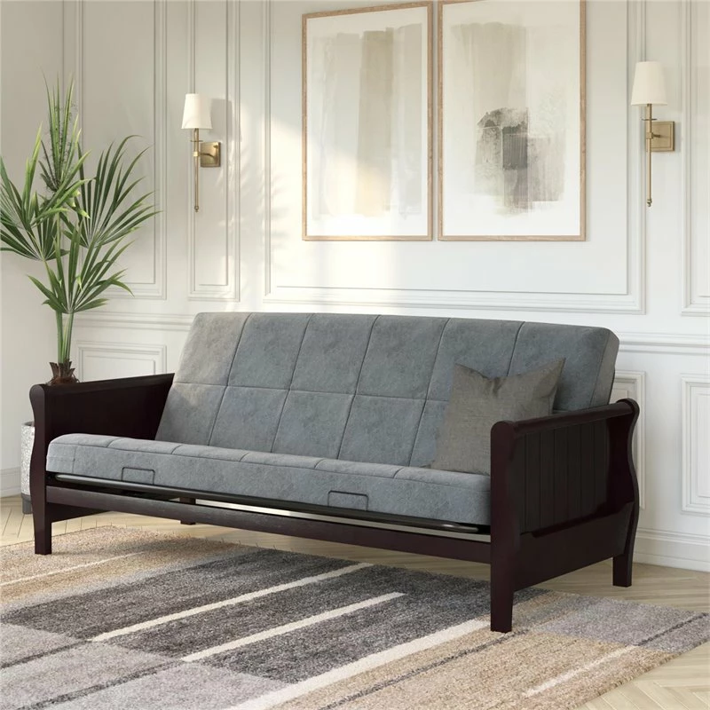 Flash Sale π Pemberly Row 6 Inch Square Quilted Futon Mattress Full Size In Gray π 5 Flash Sale π Pemberly Row 6 Inch Square Quilted Futon Mattress Full Size In Gray π - Image 3