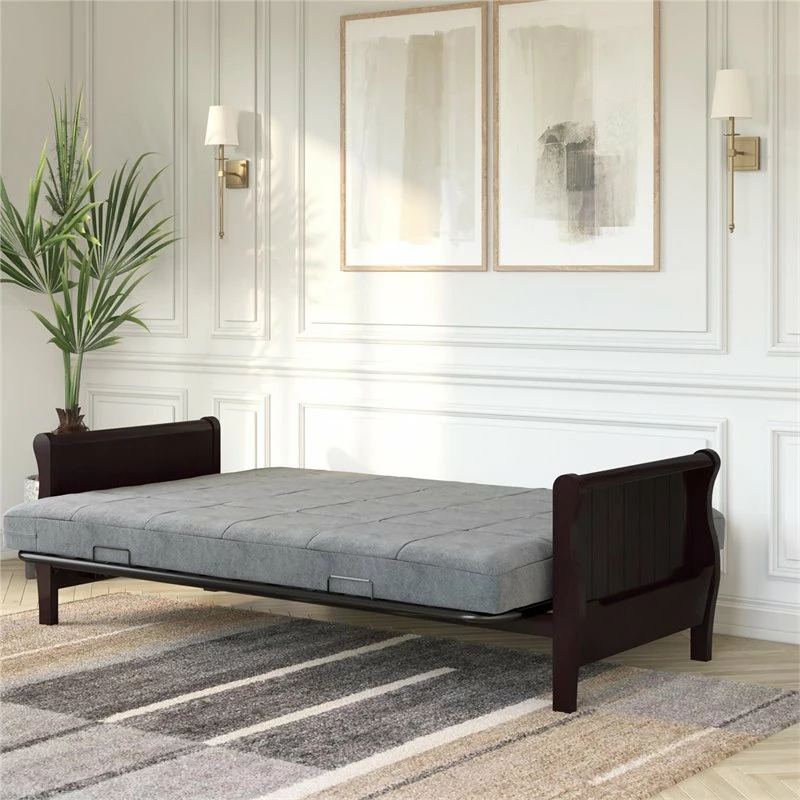 Flash Sale π Pemberly Row 6 Inch Square Quilted Futon Mattress Full Size In Gray π 6 Flash Sale π Pemberly Row 6 Inch Square Quilted Futon Mattress Full Size In Gray π - Image 4