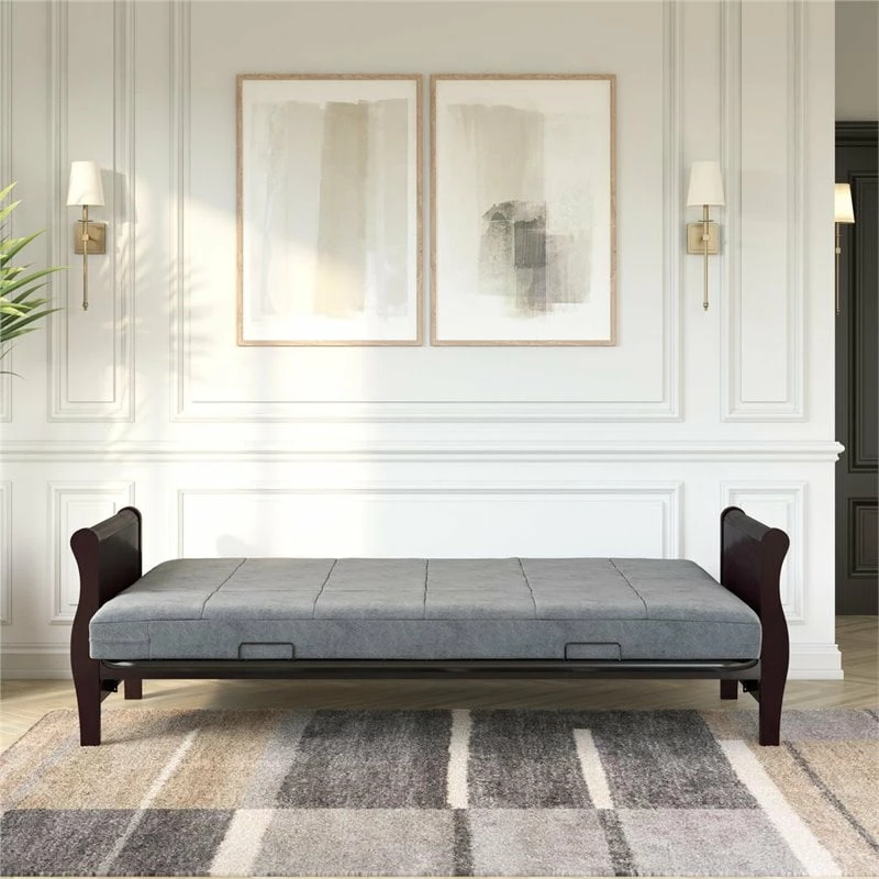 Flash Sale π Pemberly Row 6 Inch Square Quilted Futon Mattress Full Size In Gray π 8 Flash Sale π Pemberly Row 6 Inch Square Quilted Futon Mattress Full Size In Gray π - Image 6