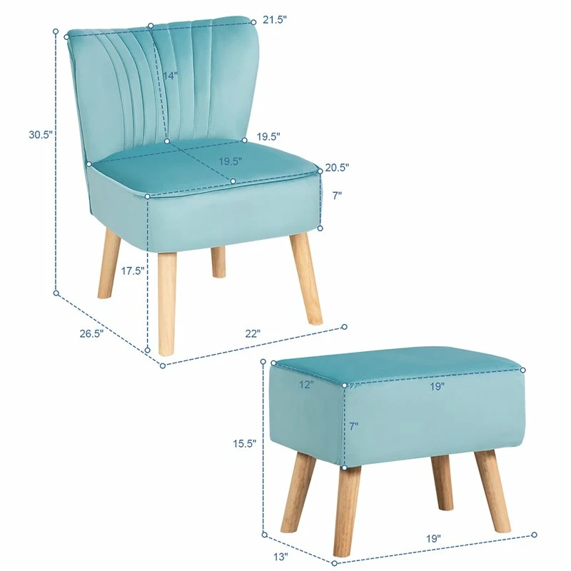 Best Pirce ๐ฅ Costway Thick Padded Velvet Tufted Leisure Chair And Ottoman Set In Green ๐คฉ 12 Best Pirce ๐ฅ Costway Thick Padded Velvet Tufted Leisure Chair And Ottoman Set In Green ๐คฉ - Image 10