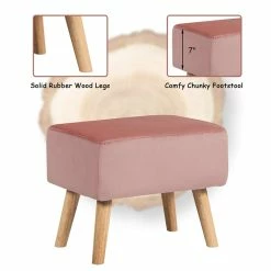 Flash Sale 😉 Costway Thick Padded Velvet Tufted Leisure Chair And Ottoman Set In Pink 👏 19 Flash Sale 😉 Costway Thick Padded Velvet Tufted Leisure Chair And Ottoman Set In Pink 👏 -Living Room Sales Shop 2326388 7 L