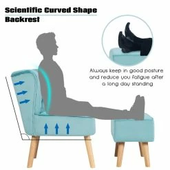 Best Pirce โค๏ธ Costway Thick Padded Button Tufted Leisure Chair And Ottoman Set In Green ๐ 18 Best Pirce โค๏ธ Costway Thick Padded Button Tufted Leisure Chair And Ottoman Set In Green ๐ -Living Room Sales Shop 2326473 7 L