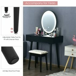Budget β Costway Touch Screen 3 Lighting Modes π Dressing/Makeup Vanity Set In Black π₯° 17 Budget β Costway Touch Screen 3 Lighting Modes π Dressing/Makeup Vanity Set In Black π₯° -Living Room Sales Shop 2326497 5 L
