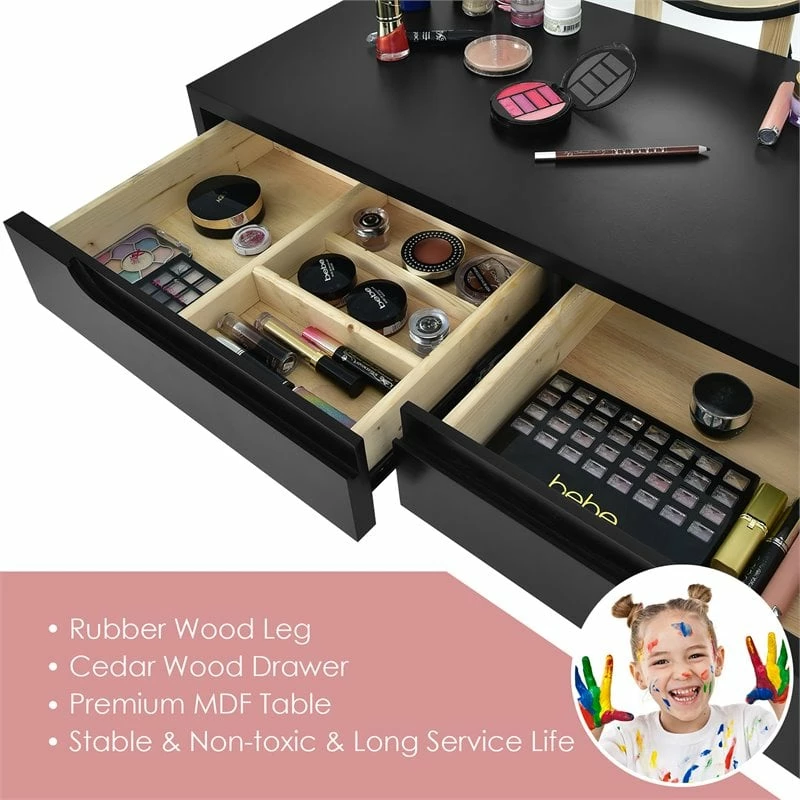 Budget β Costway Touch Screen 3 Lighting Modes π Dressing/Makeup Vanity Set In Black π₯° 10 Budget β Costway Touch Screen 3 Lighting Modes π Dressing/Makeup Vanity Set In Black π₯° - Image 8
