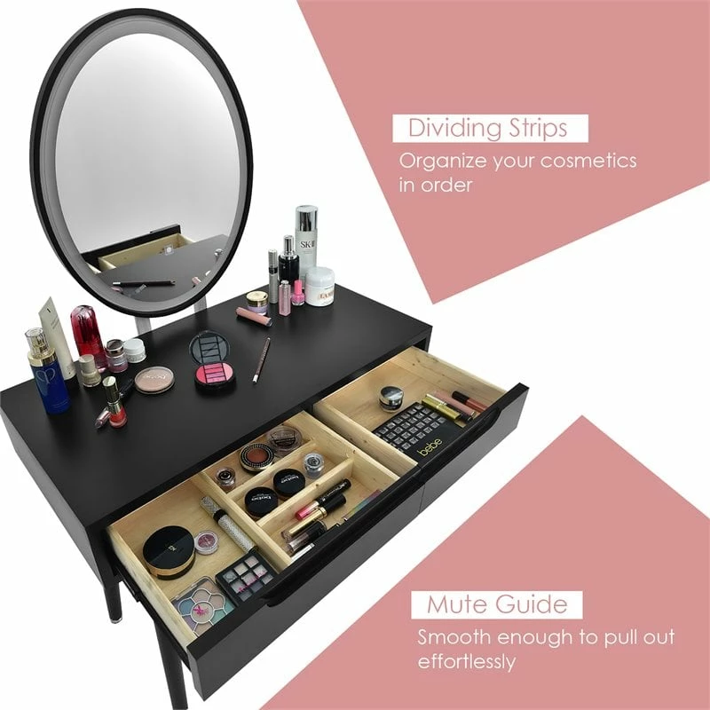 Budget β Costway Touch Screen 3 Lighting Modes π Dressing/Makeup Vanity Set In Black π₯° 11 Budget β Costway Touch Screen 3 Lighting Modes π Dressing/Makeup Vanity Set In Black π₯° - Image 9