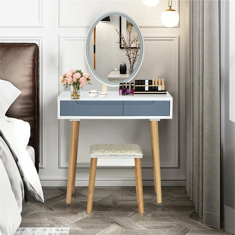 Wholesale ๐ฅฐ Costway Touch Screen 3 Lighting Modes ๐ Dressing/Makeup Vanity Set In Gray ๐ฅ 4 Wholesale ๐ฅฐ Costway Touch Screen 3 Lighting Modes ๐ Dressing/Makeup Vanity Set In Gray ๐ฅ - Image 2