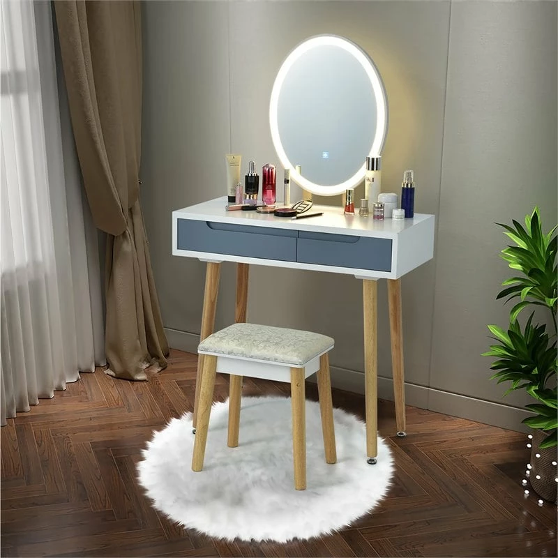 Wholesale ๐ฅฐ Costway Touch Screen 3 Lighting Modes ๐ Dressing/Makeup Vanity Set In Gray ๐ฅ 6 Wholesale ๐ฅฐ Costway Touch Screen 3 Lighting Modes ๐ Dressing/Makeup Vanity Set In Gray ๐ฅ - Image 4
