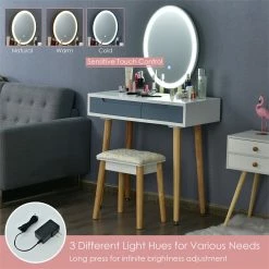 Wholesale ๐ฅฐ Costway Touch Screen 3 Lighting Modes ๐ Dressing/Makeup Vanity Set In Gray ๐ฅ 16 Wholesale ๐ฅฐ Costway Touch Screen 3 Lighting Modes ๐ Dressing/Makeup Vanity Set In Gray ๐ฅ -Living Room Sales Shop 2326498 4 L